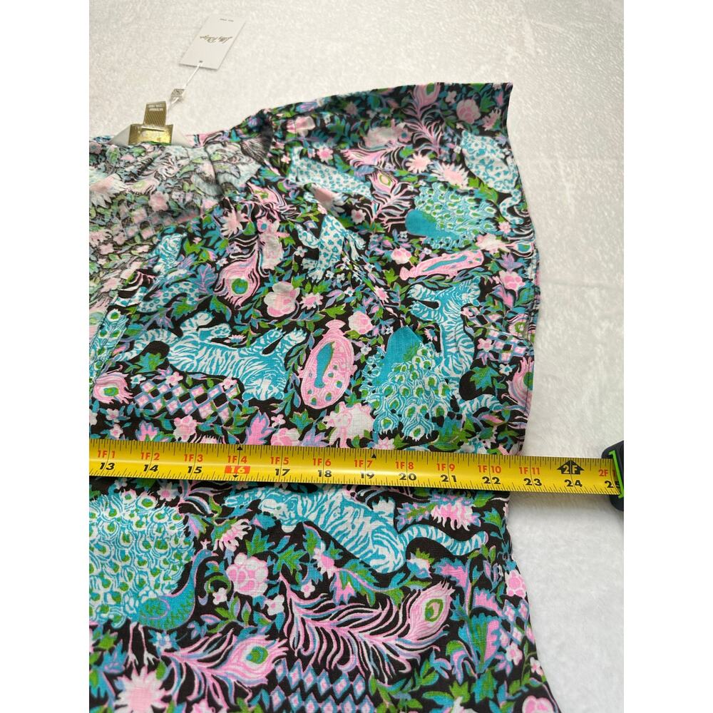 NWT Lilly Pulitzer  Norella Flutter Sleeve Linen Dress 100% Linen Size XL - Picture 6 of 9